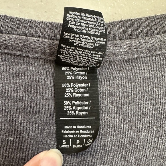 Anvil Tri Blend Gray Graphic Tee President Lincoln Quote V-Neck Short Sleeve - Picture 6 of 9